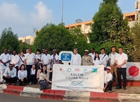 2025年3月11日東日本大震災慰霊式典（ジブチ市「東京広場」にて、ジブチJICA帰国研修員同窓会主催）